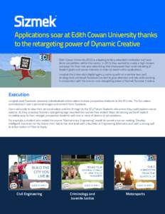 Applications soar at Edith Cowan University thanks to the retargeting power of Dynamic Creative Edith Cowan University (ECU) is a leading tertiary education institution but faces fierce competition within this sector. In