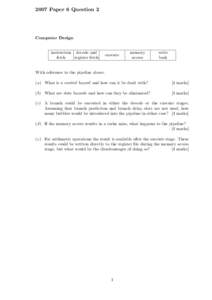 2007 Paper 6 Question 2  Computer Design instruction decode and fetch