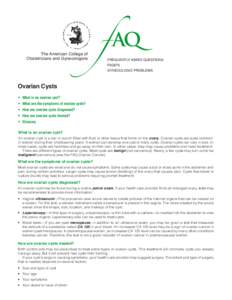 The American College of Obstetricians and Gynecologists f AQ FREQUENTLY ASKED QUESTIONS FAQ075