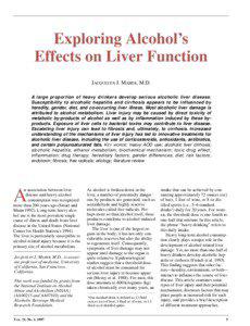 Exploring Alcohol’s Effects on Liver Function