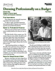 MF2881 Dressing Professionally on a Budget, Fact Sheet