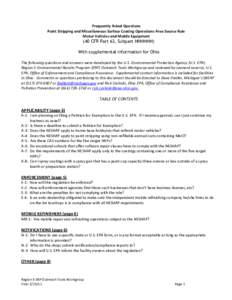 Frequently Asked Questions Paint Stripping and Miscellaneous Surface Coating Operations Area Source Rule Motor Vehicles and Mobile Equipment (40 CFR Part 63, Subpart HHHHHH)