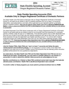 2014 State Flexible Spending Account Approved by ___