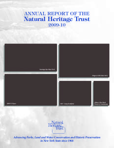 Natural Heritage Trust / Historic preservation in New York / Minnewaska State Park Preserve / New York State Department of Environmental Conservation / State park / Saratoga Spa State Park / Bethpage State Park / Historic preservation / Green Lakes State Park / New York / New York state parks / New York State Office of Parks /  Recreation and Historic Preservation