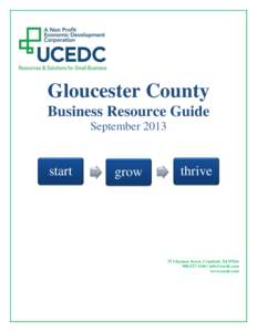Gloucester County Business Resource Guide September 2013 start
