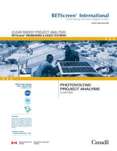 RETScreen® International Clean Energy Decision Support Centre www.retscreen.net  CLEAN ENERGY PROJECT ANALYSIS :