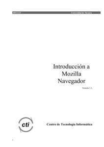 Universidad de Navarra Introducción a Mozilla