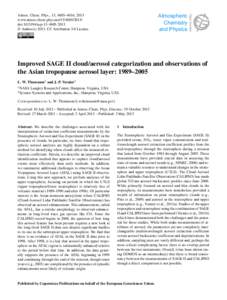 Visibility / Aerosol science / Air pollution / Particulates / Pollutants / CALIPSO / CLOUD / Stratospheric Aerosol and Gas Experiment / Polar stratospheric cloud / Earth / Atmospheric sciences / Meteorology