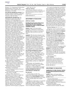 sroberts on DSK4SPTVN1PROD with NOTICES  Federal Register / Vol. 79, No[removed]Tuesday, June 3, [removed]Notices Division, U.S. Department of Education, 400 Maryland Avenue SW., LBJ, Mailstop L–OM–2–2E319, Room 2 E10