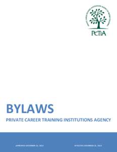 PCTIA Bylaws Approved, Effective