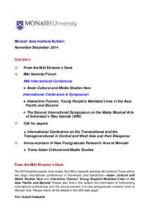 MAI Bulletin – October 2009