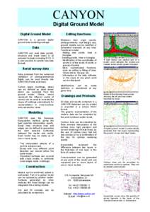 CANYON Digital Ground Model Digital Ground Model Editing functions
