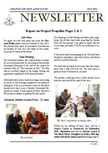 CHILTERN AIRCREW ASSOCIATION  JULY 2012 NEWSLETTER Report on Project Propeller Pages 2 & 3