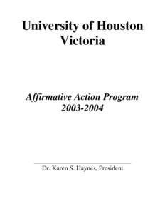 Social inequality / Academic administration / Professor / Affirmative action / Tenure / University of Houston–Victoria / Education / Knowledge / Titles