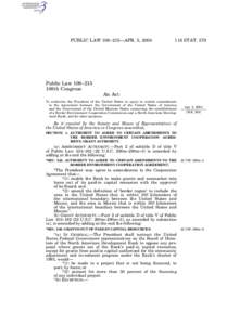 PUBLIC LAW 108–215—APR. 5, [removed]STAT. 579 Public Law 108–215 108th Congress