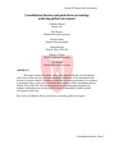 Generally Accepted Accounting Principles / Minority interest / Consolidation / Goodwill / Balance sheet / Fair value / International Financial Reporting Standards / Historical cost / Income statement / Accountancy / Finance / Business