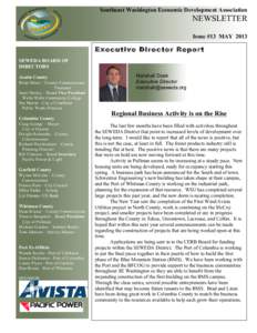 Southeast Washington Economic Development Association  NEWSLETTER Issue #13 MAY[removed]Executive Director Report