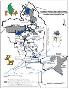 State Highway 87  CARIBOU-TARGHEE NATIONAL FOREST ASHTON/ISLAND PARK RANGER DISTRICT Christmas Tree Cutting Area Map