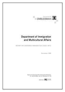 Vivian Solon / Department of Immigration and Citizenship / East Timor / Visa / Cornelia Rau / Political geography / Government / Law / Immigration to Australia / Legal professions / Ombudsman