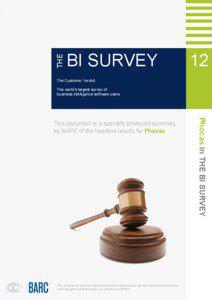 Phocas in THE BI SURVEY 12  THE