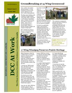 www.dcc-cdc.gc.ca  Volume 3, Issue 4 October[removed]Groundbreaking at 14 Wing Greenwood