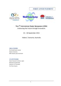 Seafood / Phyla / Geography of Tasmania / Oyster / Tasmania / Hobart / Shellfish / Bruny Island / Food and drink / Aquaculture / Bivalves