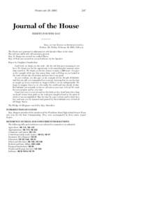 FEBRUARY 28, [removed]Journal of the House THIRTY-FOURTH DAY