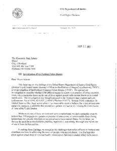 Portland Police Bureau Findings Letter[removed]