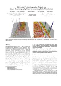 Differential Protein Expression Analysis via Liquid-Chromatography/Mass-Spectrometry Data Visualization Lars Linsen∗ Julia L¨ ocherbach∗†