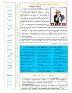 Januaryunion area chamber of commerce vol. 1, issue 1  the monthly scoop
