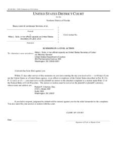 AO 440 (Rev[removed]Summons in a Civil Action  UNITED STATES DISTRICT COURT for the  NorthernDistrict