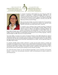 2013 President Announcement and bio, Dr. Diane Francoeur