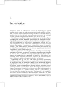 //SYS21///INTEGRAS/KCG//PAGINATION/WILEY/FIA/3B2/FINALS_04[removed]FIAC01.3D – 1 – [1–[removed]:26PM 1 Introduction At present, almost all undergraduate curricula in engineering and applied