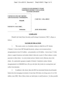 SEC Complaint: Steven W. Salutric