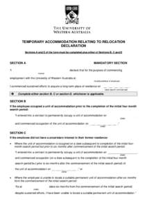 Microsoft Word - Temporary Accommodation Declaration.doc