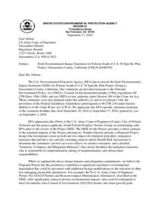 Draft Environmental Impact Statement, Folsom South U.S. 50 Specific Plan Proj, Sacramento Cty, CA