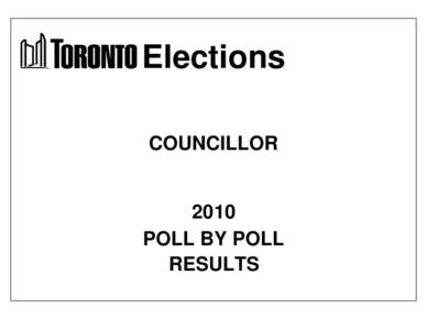 Ontario municipal elections / Year of birth missing / Toronto city council election