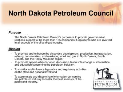 North Dakota Progressive Coalition / Matter / Petroleum industry / Petroleum