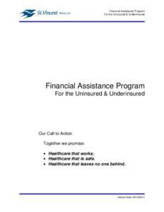 Financial Assistance Program For the Uninsured & Underinsured Financial Assistance Program For the Uninsured & Underinsured