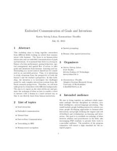 Multimodal interaction / Social psychology / Robot / Nonverbal communication / Gaze / Philosophy / Behavior / Human communication / Robotics / Human–robot interaction