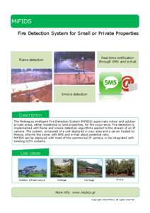 MiFIDS Fire Detection System for Small or Private Properties Real-time notification through SMS and e-mail