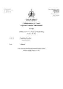 115 STATE STREET MONTPELIER, VT[removed]TEL: ([removed]FAX: ([removed]REP. PETER PELTZ, CHAIR