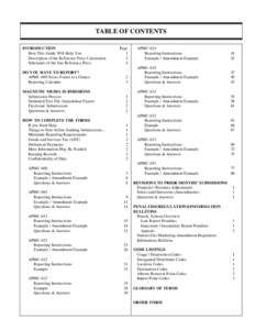 TABLE OF CONTENTS INTRODUCTION How This Guide Will Help You Description of the Reference Price Calculation Schematic of the Gas Reference Price