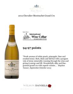 2012 Chevalier-Montrachet Grand Crupoints 