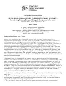 Fellows of the Econometric Society / Entrepreneurship / Small business / William Baumol / Business history / Joseph Schumpeter / Steven Klepper / Howard E. Aldrich / Knowledge entrepreneurship