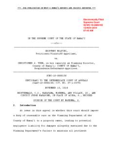 ***  FOR PUBLICATION IN WEST’S HAWAII REPORTS AND PACIFIC REPORTER *** Electronically Filed Supreme Court