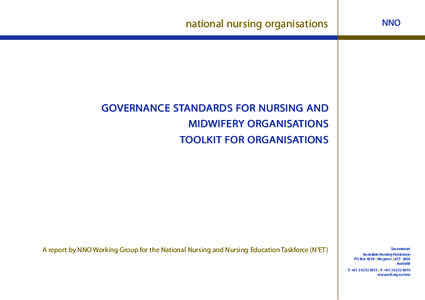 national nursing organisations  NNO GOVERNANCE STANDARDS FOR NURSING AND MIDWIFERY ORGANISATIONS