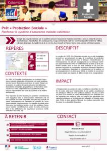 Colombie Protection Sociale Prêt « Protection Sociale » Renforcer le système d’assurance maladie colombien