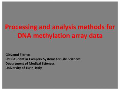 DNA methylation / Methylation / Gene expression / DNA / Epigenomics / Computational epigenetics / Genetics / Epigenetics / Biology