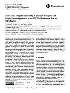 Biogeosciences, 6, 453–461, 2009 www.biogeosciences.net/ © Author(sThis work is distributed under the Creative Commons Attribution 3.0 License.  Biogeosciences